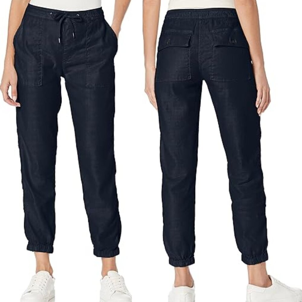 Hudson Pull On Drawstring Utility Jogger Jeans Dark Blue Women's S Streetwear
